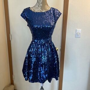 Josh & Jazz blue sequin dress, size 3/4,